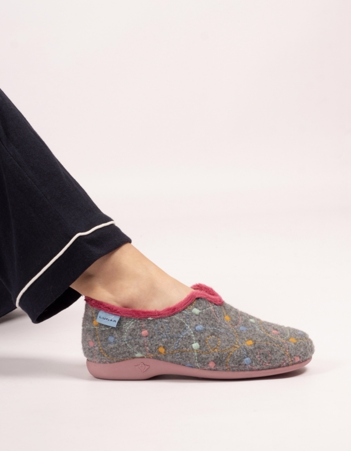 Lunar Helsinki Grey Slipper