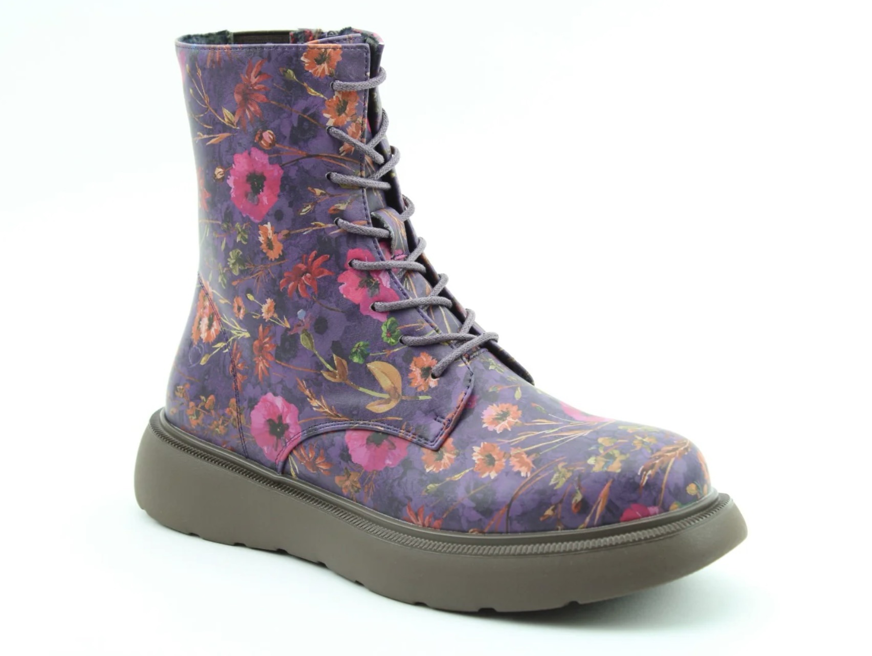 Heavenly Feet Purple Fern Ankle Boot