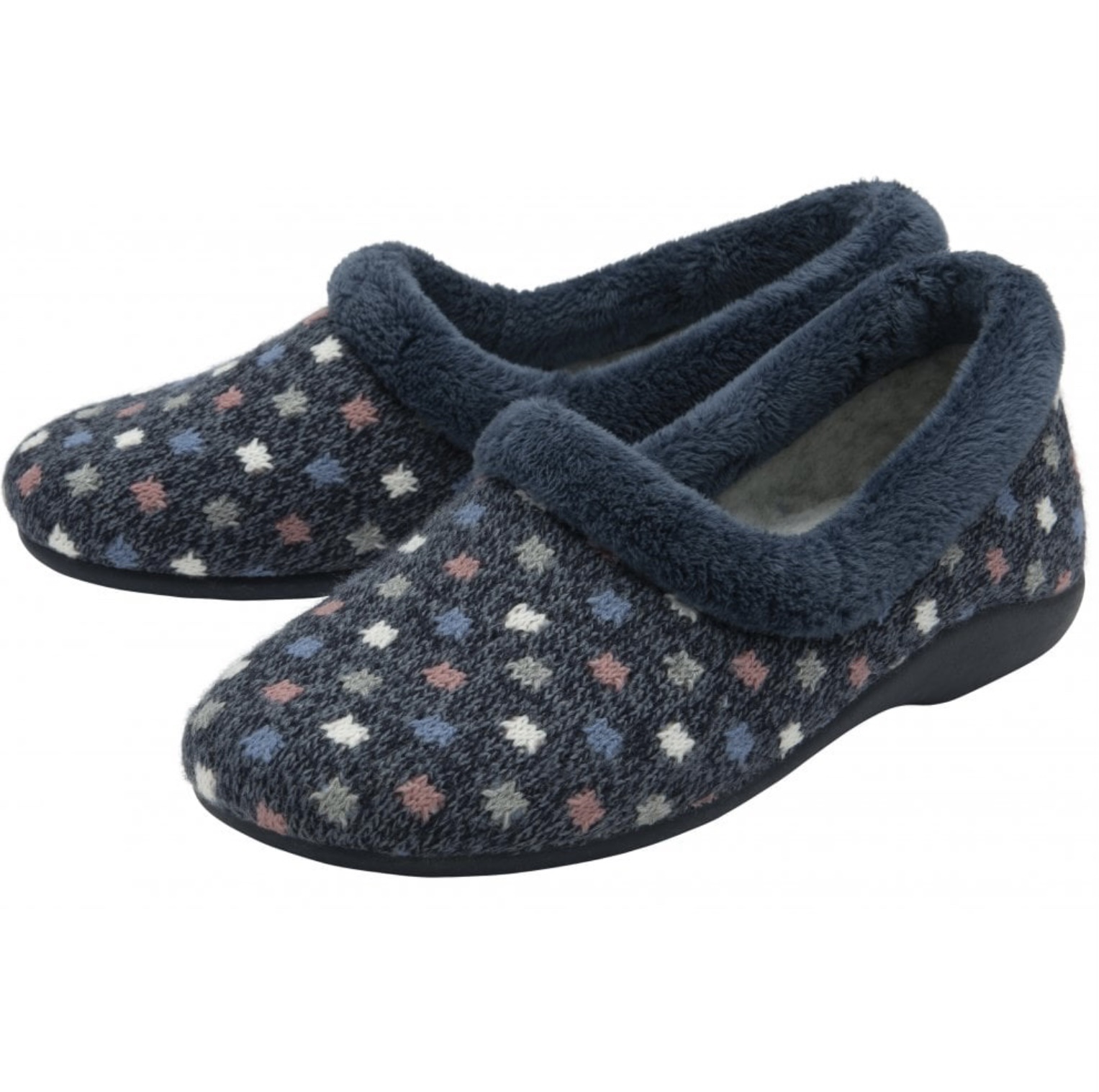 Lotus Navy Amparo Full Slipper