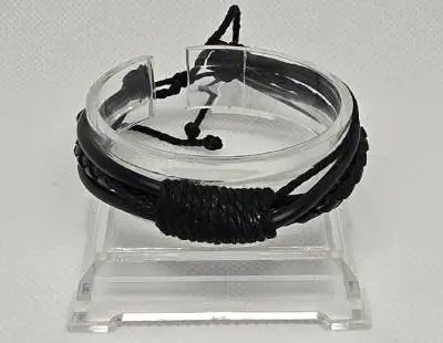 PU-Leer Armband Zwart