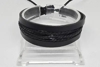 PU-Leer Armband Zwart