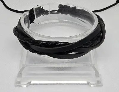PU-Leer Armband Zwart
