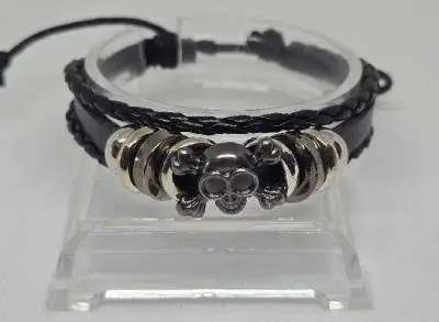 PU-Leer Armband Doodskop
