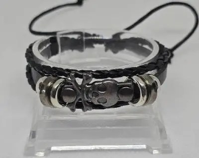 PU-Leer Armband Doodskop