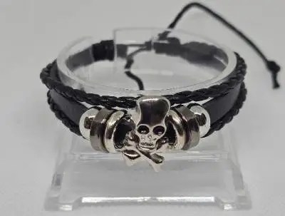 PU-Leer Armband Doodskop