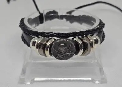 PU-Leer Armband Doodskop
