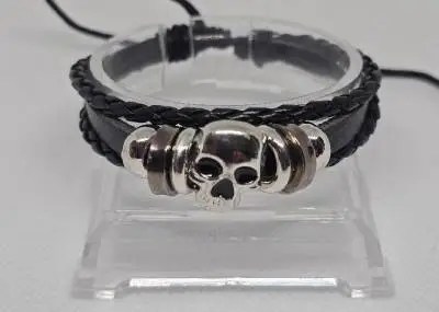 PU-Leer Armband Schedel