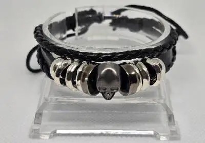 PU-Leer Armband Schedel
