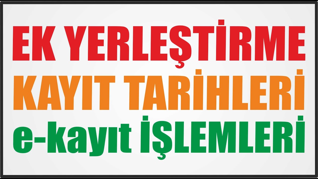 YKS 2. EK YERLEŞTİRME ÜNİVERSİTE KAYDI NASIL YAPILIR E KAYIT İŞLEMLERİ ÖĞRENCİ NUMARASI NASIL ALINIR?