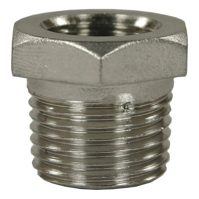 FEMALE TO MALE STAINLESS STEEL REDUCTION NIPPLE ADAPTOR-3/8"F to 1/2"M