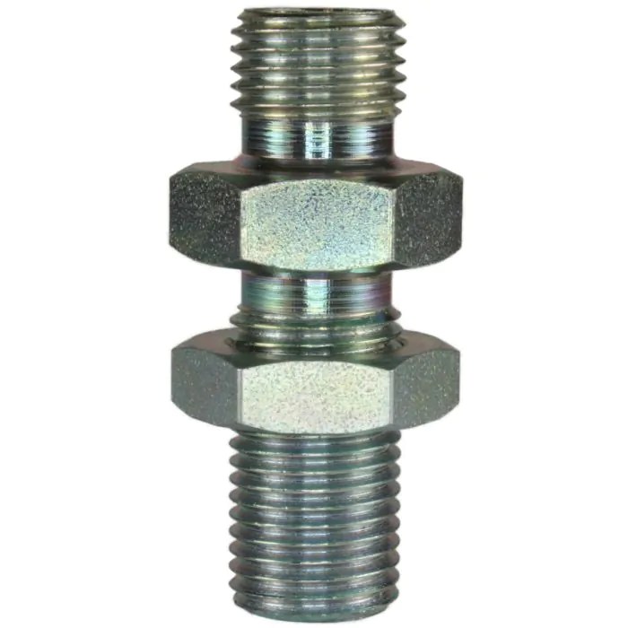 1/2"M x 1/2"M - Bulkhead Adaptor (Steel)