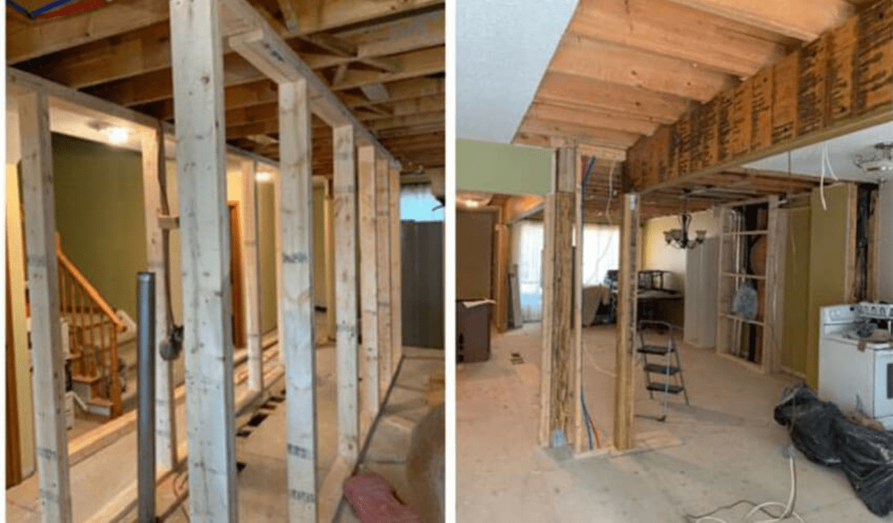 Removal of load bearing wall: Shale Oak Mews, Etobicoke