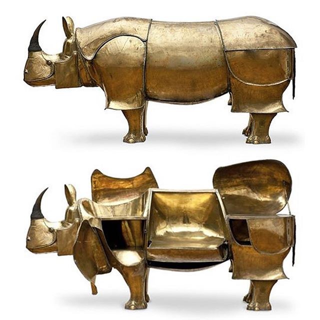 One of my favorite pieces is this Rhinoceros bar/writing desk by Francois Xavier Lalanne