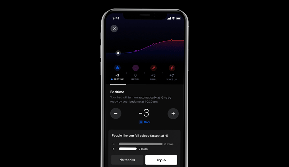 Smart graph on sleep app