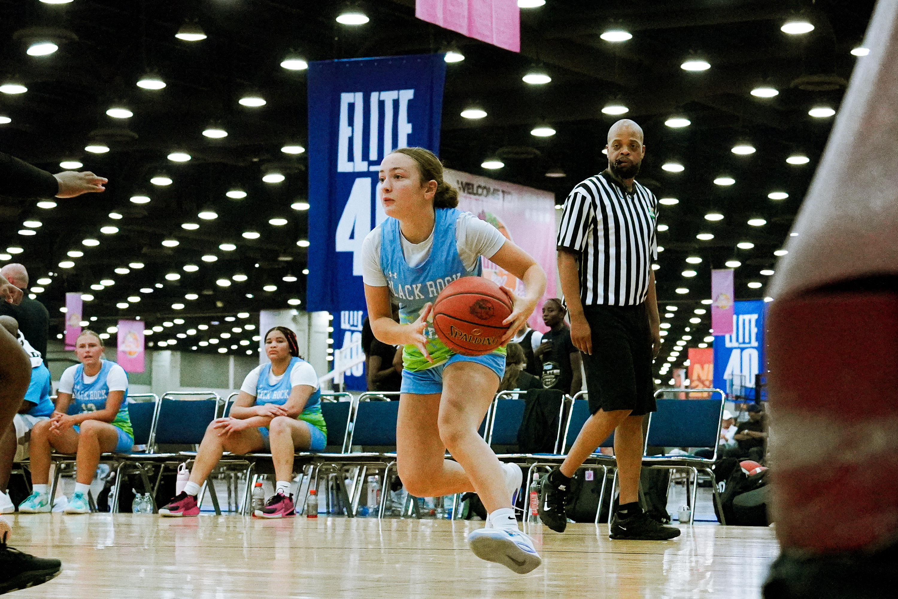 Chloe Hall during a basketball campaign