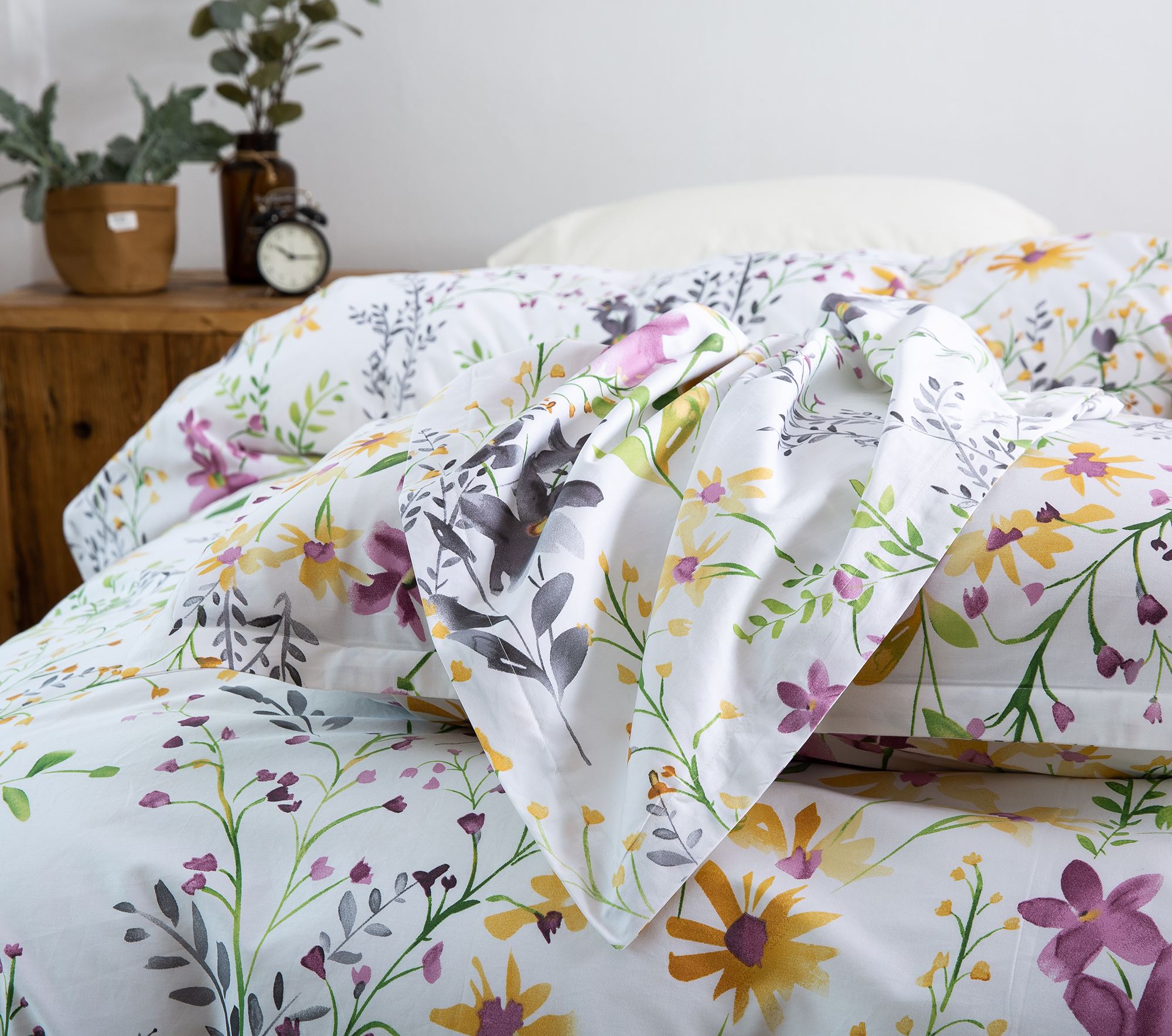 If there is one word that is most often associated with cozy, it's soft. Watercolor Windflower Bedding Painted Botanical Nature