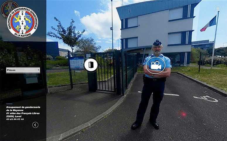 Visite virtuelle gendarmerie - PSIG Gendarmerie - Visite virtuelle immersive
