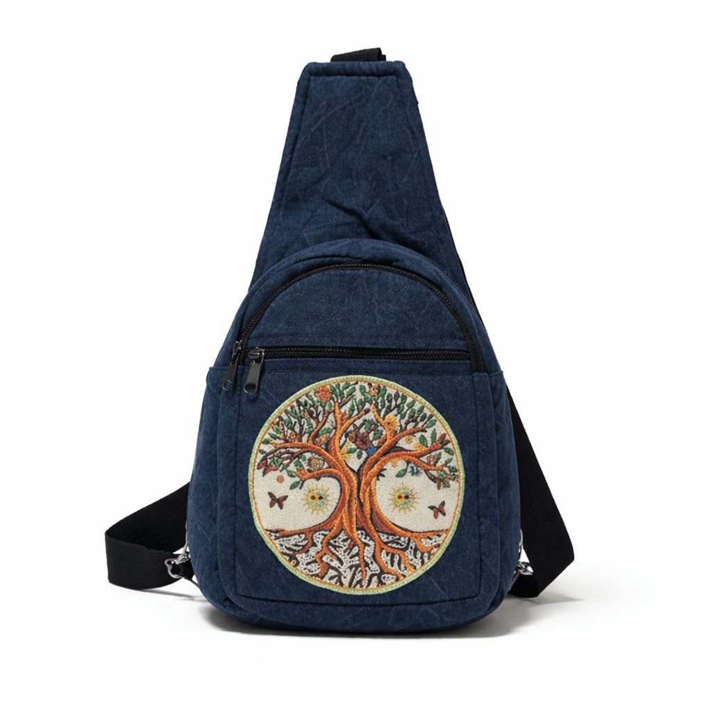 Mochila cruzada artesanal