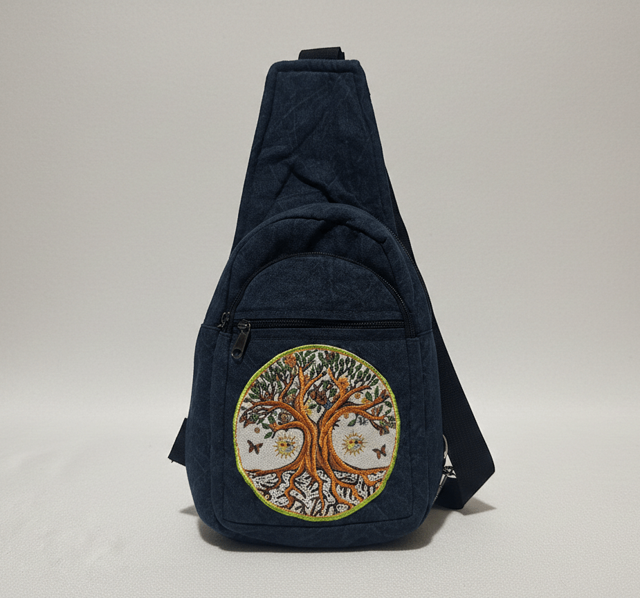 Mochila cruzada artesanal