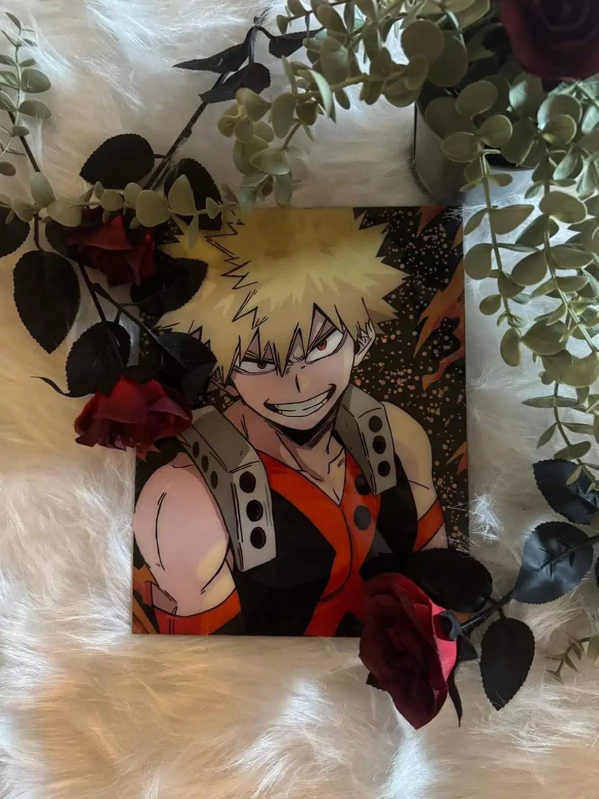 Katsuki Bakugo - Handgemaltes Plexiglas-Painting
