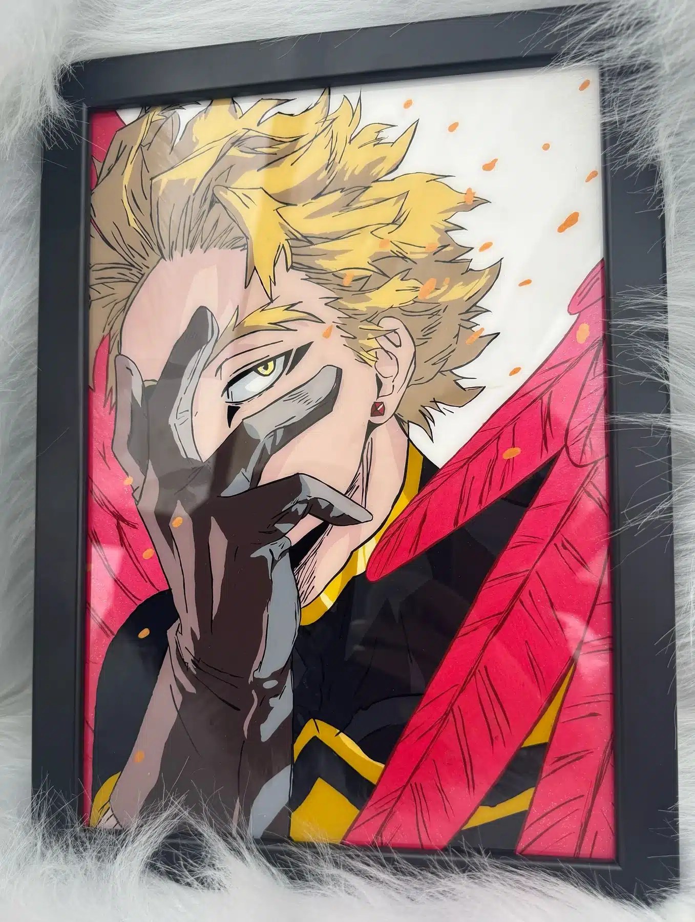 Keigo Takami (Hawks) - Glaspainting - Der geflügelte Held in atemberaubender Acrylglas-Optik