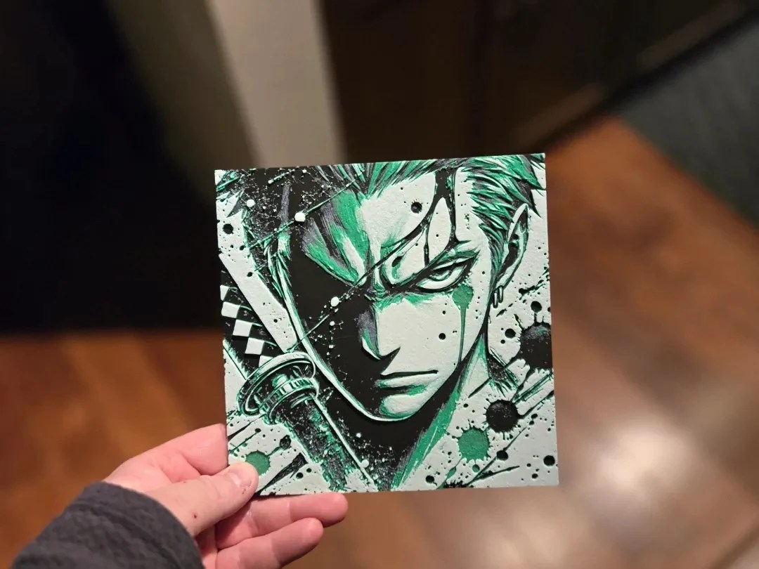 Graffiti Zoro - HueForge 3D Bildplatte
