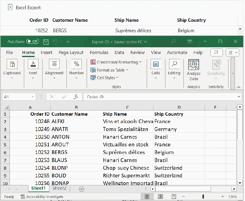 Excel Exporting In Syncfusion Asp Net Mvc Grid Component - Vintage Pictures - Artistic HD Collection