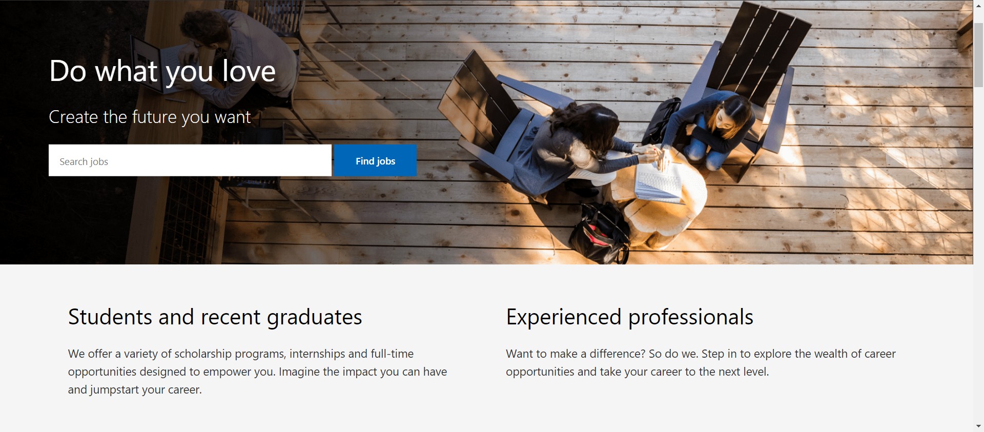Microsoft career page