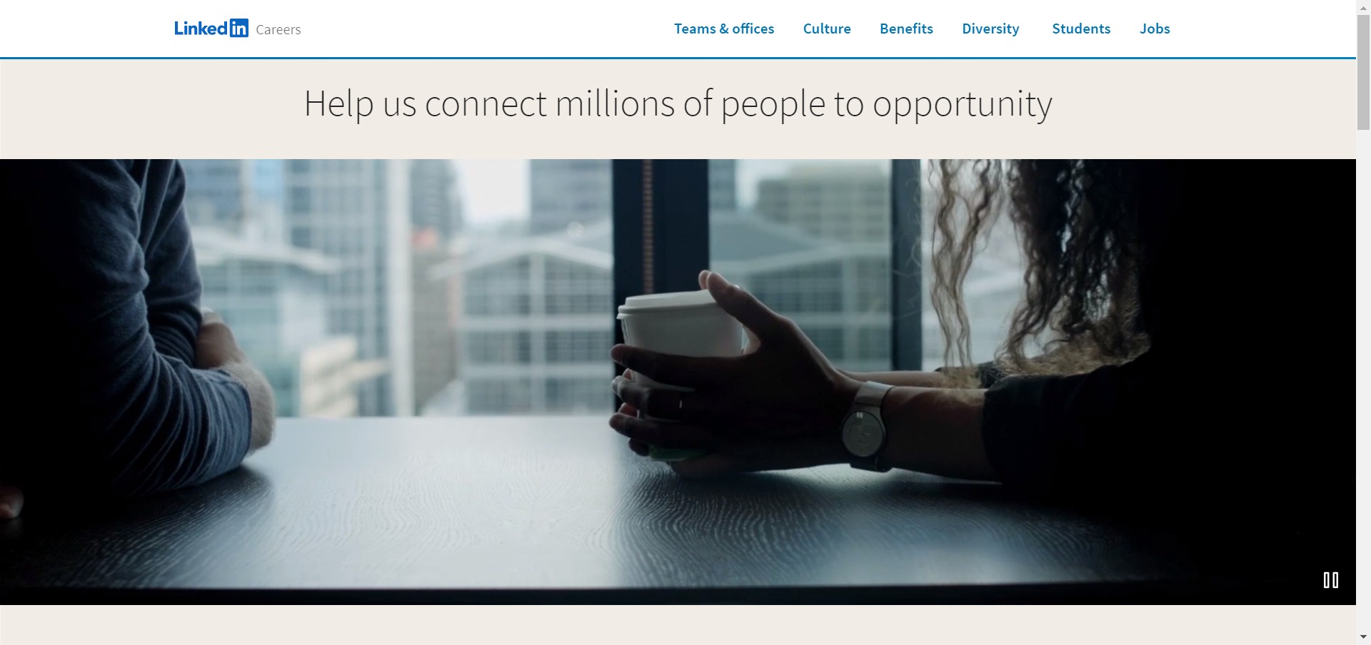 LinkedIn career page