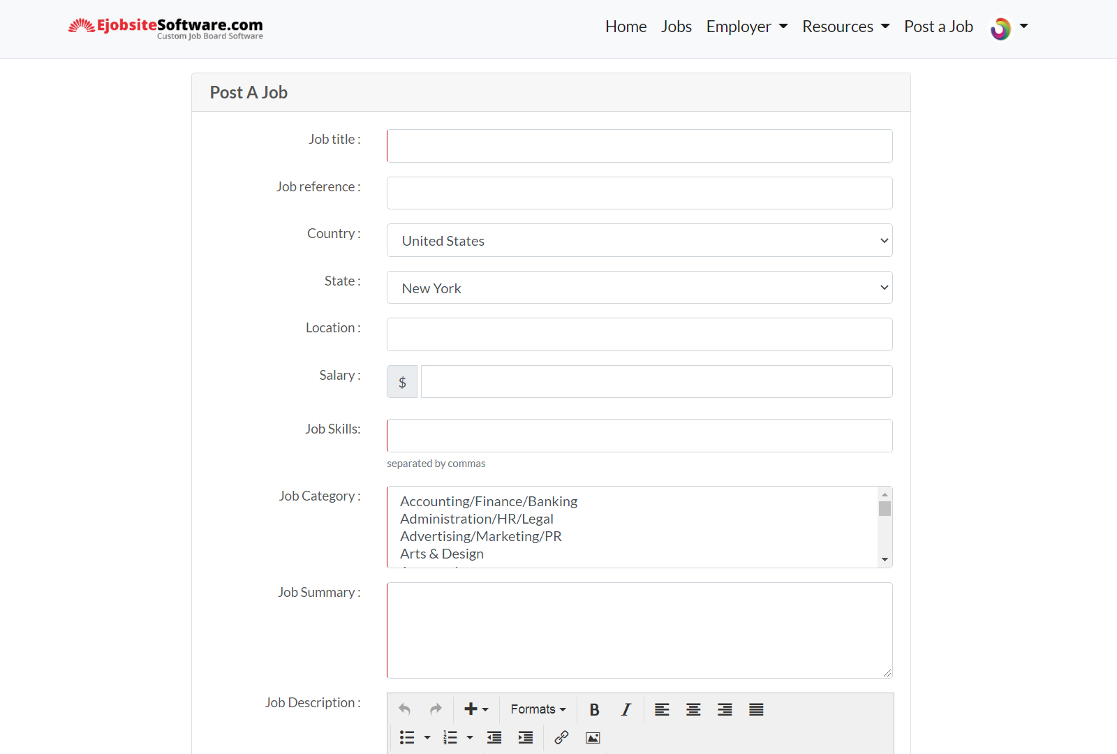 ejobsitesoftware.com recruitment software screenshot 4