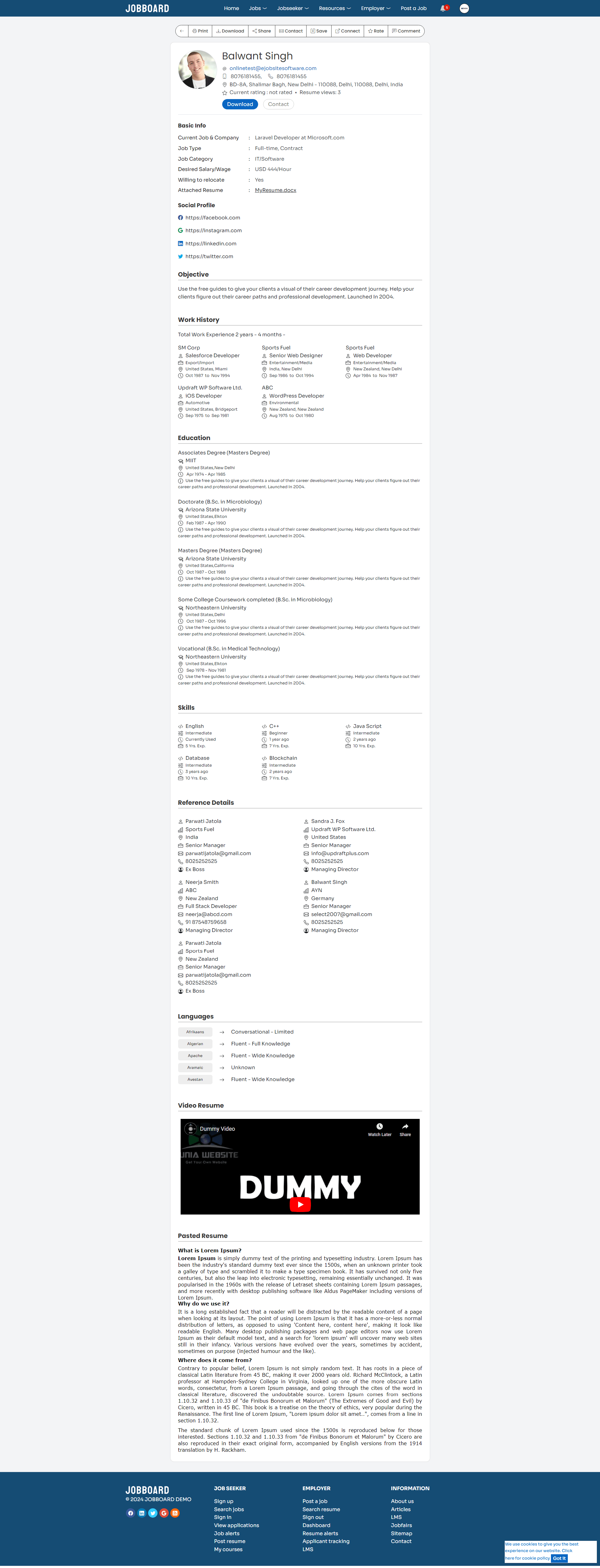 Resume match percentage shown in applicant tracking