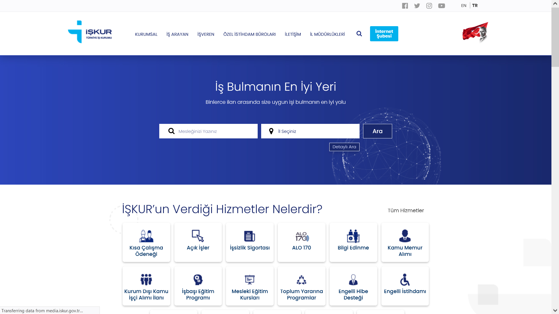 iskur.gov.tr job board screenshot