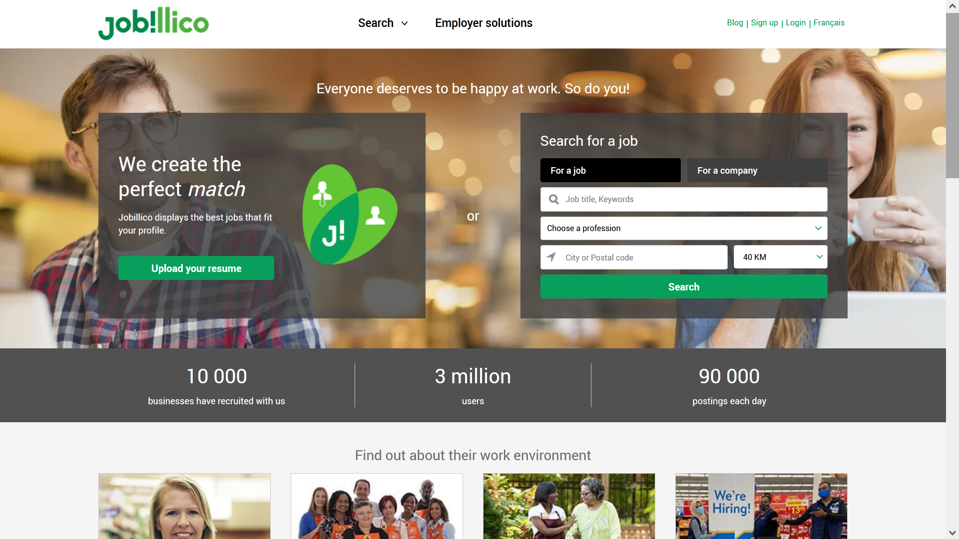 jobillico.com job board screenshot