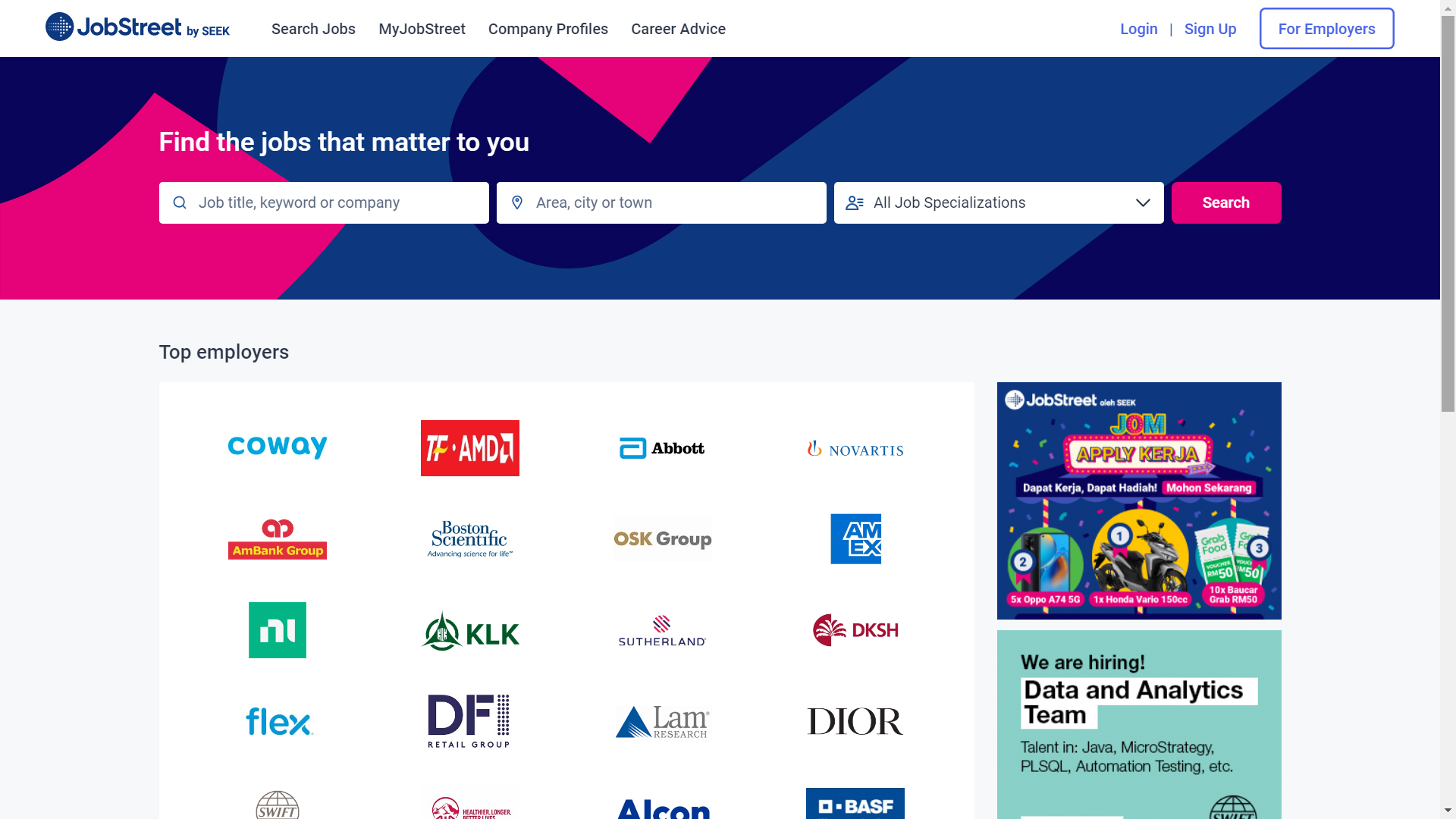 jobstreet.co.id job board screenshot