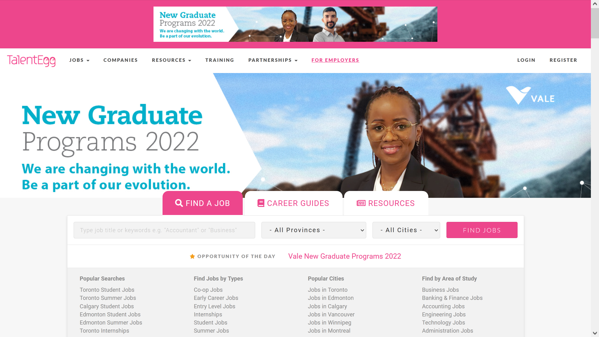 talentegg.ca job board screenshot