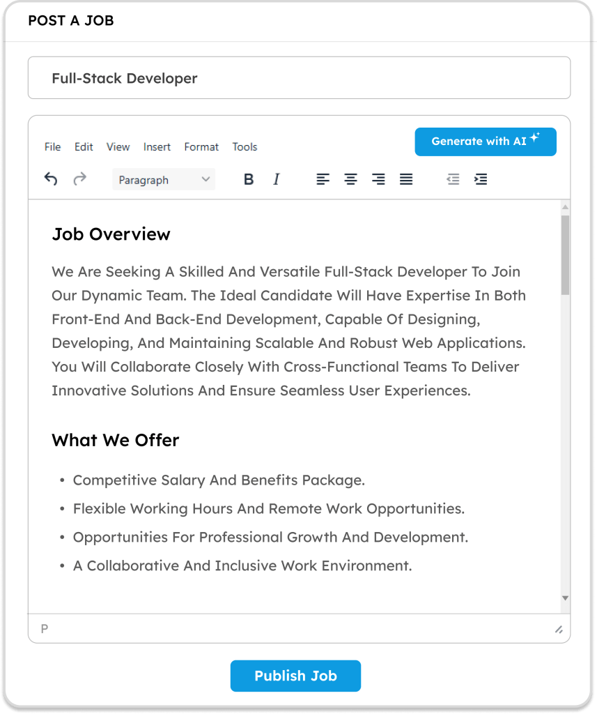 AI Job Description Generator