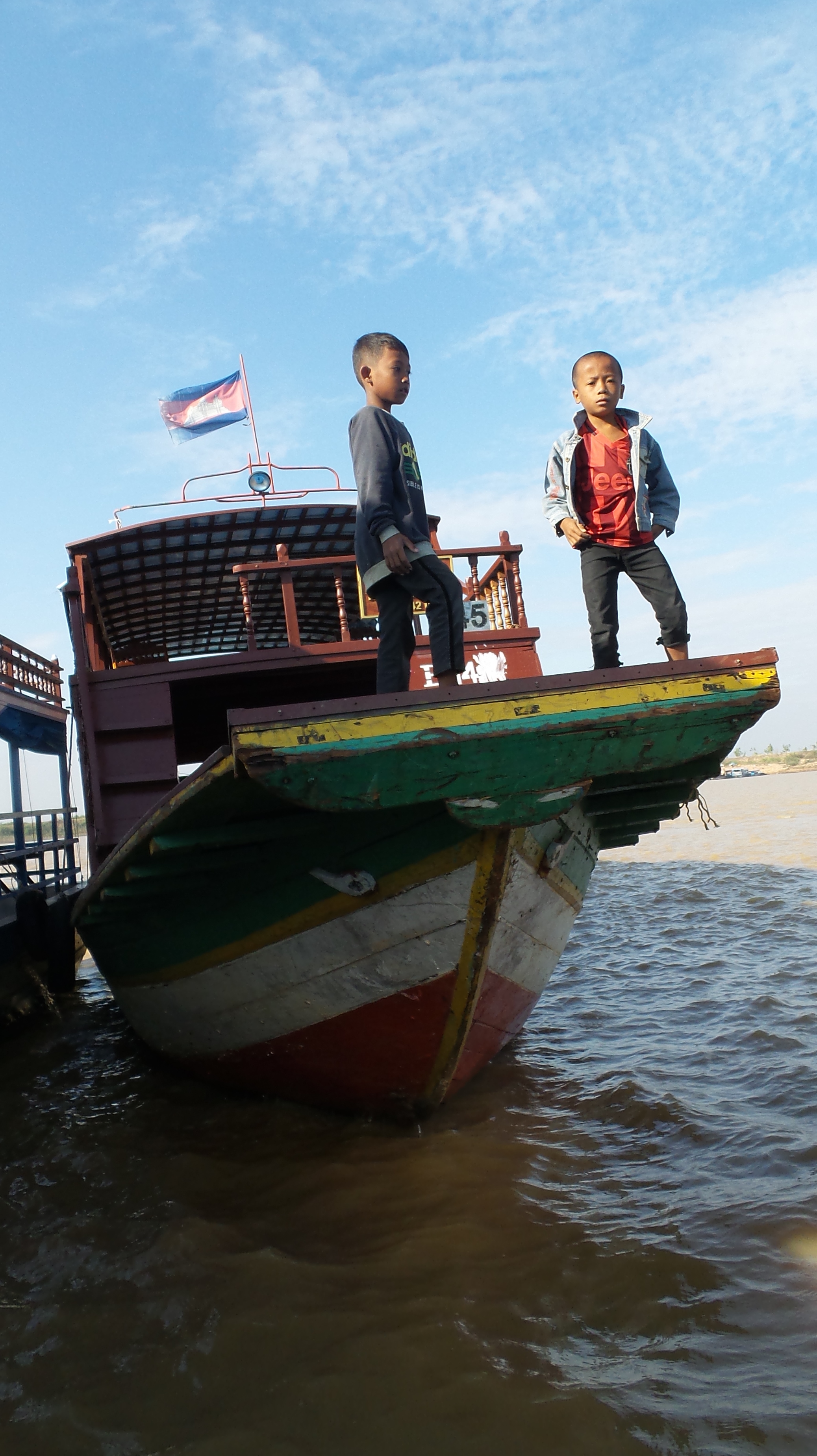 Starting a day's work on the docks of Siem Reap