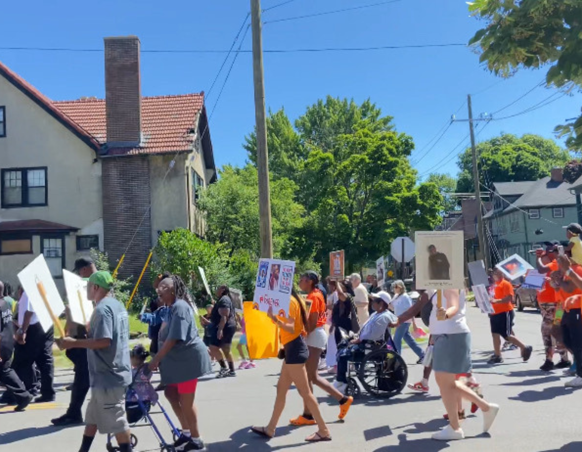 Protest in Detroit for Gun Violence Awareness Month