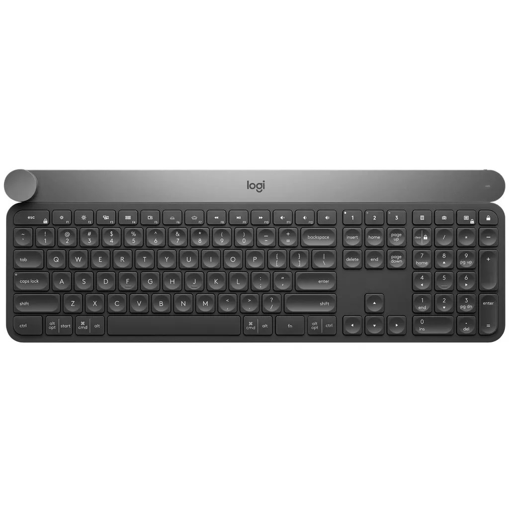 Logitech Craft White LED Backlit Wireless Keyboard with Creative Input Dial