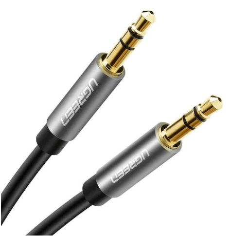 Cablu audio Ugreen, AV119 stereo (3.5 mm jack T/T), conectori auriti, 1m, negru 10733