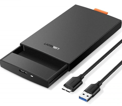 Rack extern Ugreen, CM237 pt HDD si SSD SATA 2.5 conectare USB 3.0 max 5 Gbps, 1 x 50cm USB to Micro USB 3.0 Cable, ABS, negru 60353"