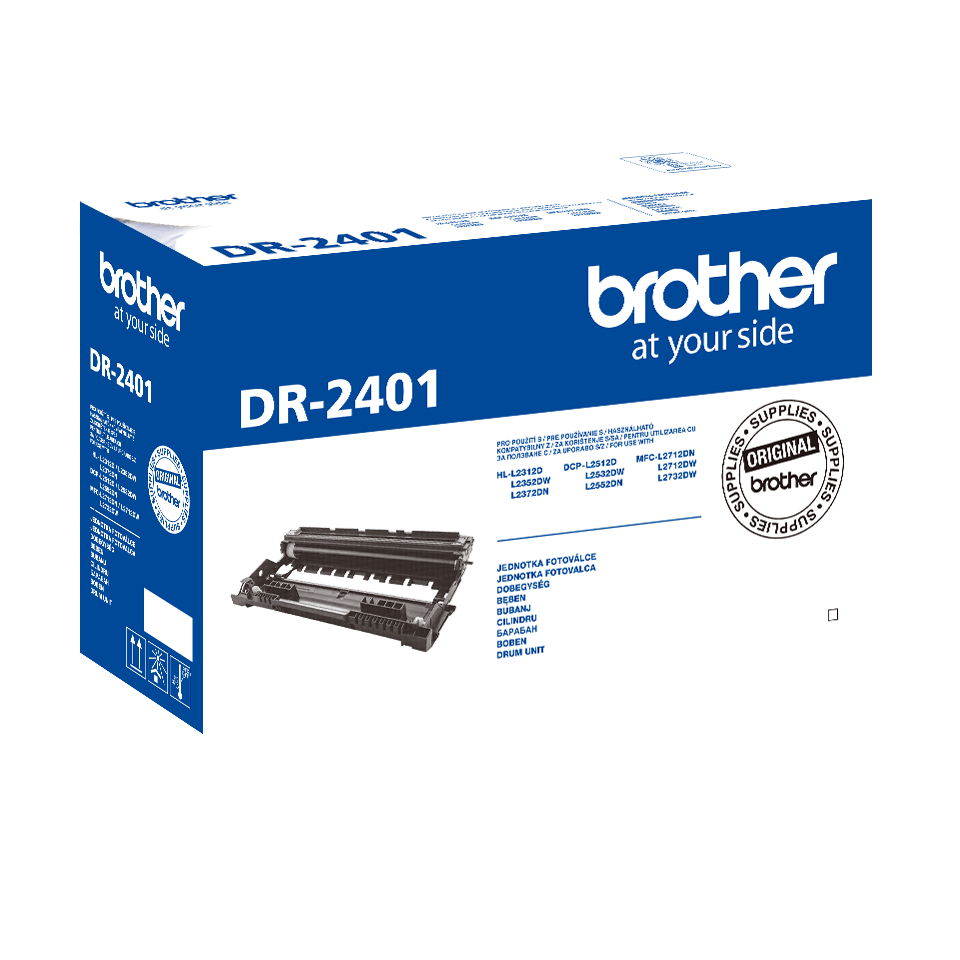Drum Unit Original Brother Black, DR2401, pentru DCP-L2512/L2532/L2552/HL-L2312/L2352/L2372/ MFC-L2712/L2732/L2752, 12K, DR2401
