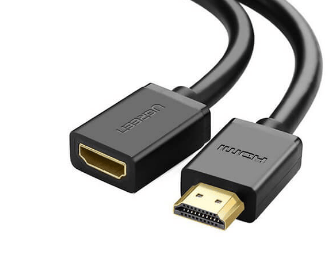 Cablu video Ugreen, HD107 adaptor HDMI (T) la HDMI (M), rezolutie maxima 4K UHD (3840 x 2160) la 60 Hz, conectori auriti, 2m, negru 10142