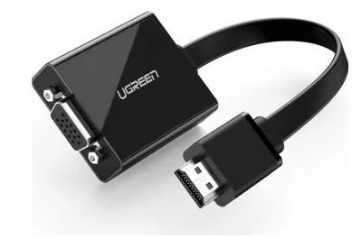 Cablu video Ugreen, MM103 HDMI (T) la 1 x VGA (M) 1920x1080 la 60Hz cu sunet prin jack 3.5, lungime 0.15m, negru 40248"