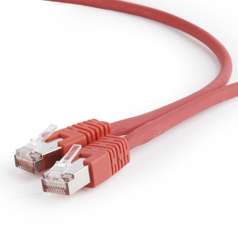Patch CORD S/FTP GEMBIRD Cat6a, LSZH, cupru, 5 m, rosu, AWG27, dublu ecranat PP6A-LSZHCU-R-5M