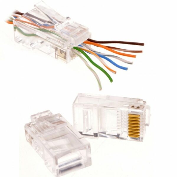 Mufa RJ45 UTP SPACER, Cat6 PassThrough, 100buc/punga, (include timbru verde 0.03lei), SPCN-RJ45PASS-UTP-CAT6