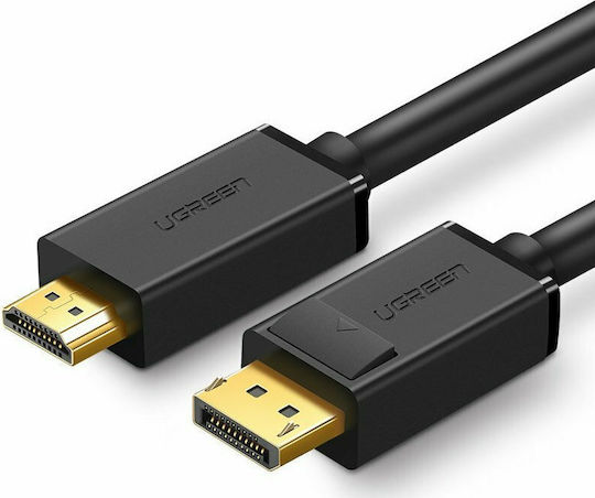 Cablu video Ugreen, DP101 DP (T) la HDMI (T) 4K la 30Hz, lungime 3m, negru 10203