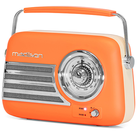 Radio FM portabil nostalgia 30W cu functie BT/aux - mat