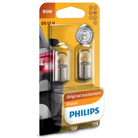 Set 2X bec auto 12V 5W BA15S vision Philips