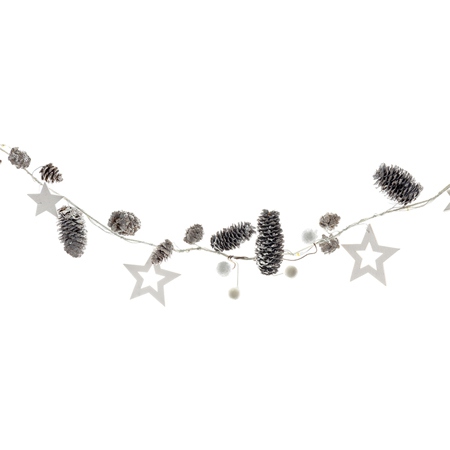 Decoratiune ghirlanda alba 30 LED Retlux